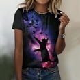 thumbnail image 2 of Fvwitlyh T-Shirt Robe Femmes Tunique en Vrac pour Femmes Casual Été Tops Floral Manches Courtes Col Rond Tee T-Shirt Fleur Imprimé Chemisier en Vrac B, M, 2 of 4