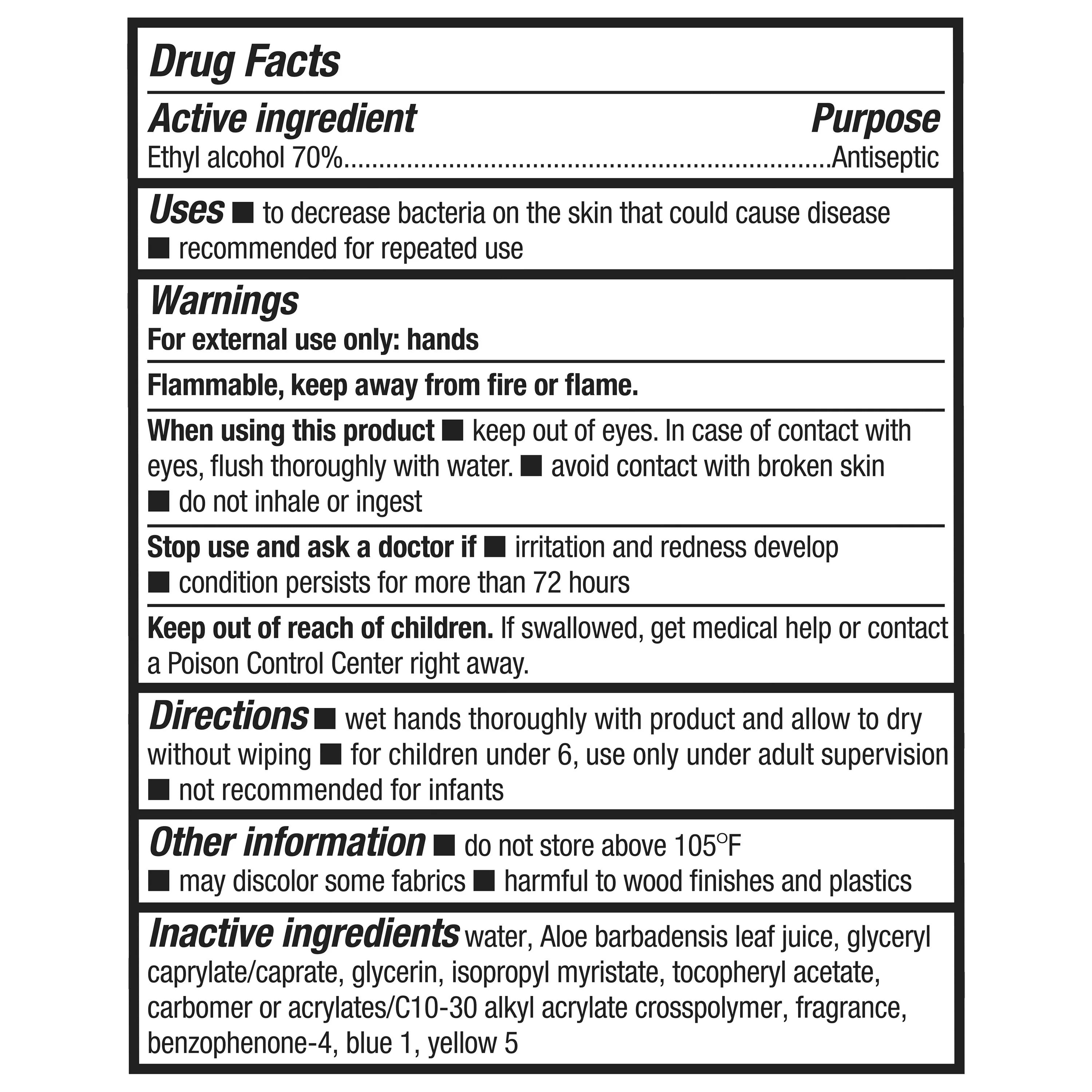 Equate Advanced Hand Sanitizer with Aloe, 32 fl oz