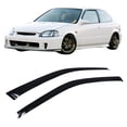 thumbnail image 2 of Ikon Motorsports Compatible with 1996-2000 Honda Civic Hatchback Acrylic Window Visors Vent Deflector Rain Guard Outside Mount 2PCS 1996 1997 1998 1999 2000, 2 of 8