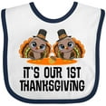 thumbnail image 3 of Inktastic Twins First Thanksgiving Turkey Boys or Girls Baby Bib, 3 of 4