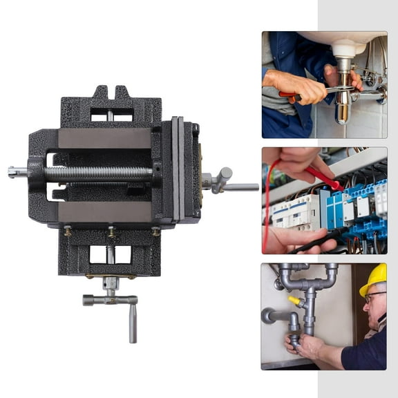 5" Cross Drill Press 2 Way X-Y Slide Metal Milling Vise Clamp Machine Heavy Duty