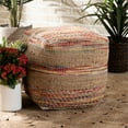 thumbnail image 3 of Bowery Hill Multicolored Handwoven Hemp Pouf Ottoman, 3 of 6