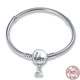 thumbnail image 1 of Bracelet Silver 925 Original Snake Chain 17-20 Evil Eye Heart Star Zircon for Charms Beads Pendant Birthday Jewelry Making Gifts, 1 of 5