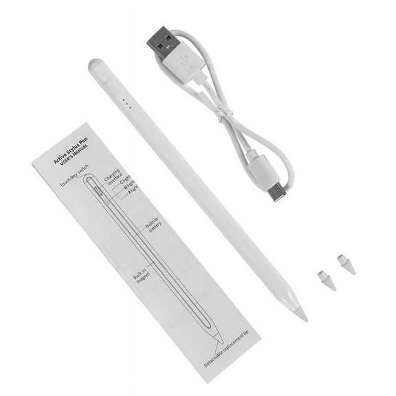 for Pencil 2 Contact Pen Stylus 11 12.9 9.7 Air 3 Mini 5 Active Pencil No Delay Drawing Pen (White)