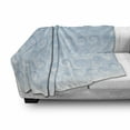 thumbnail image 3 of Abstract Soft Flannel Fleece Blanket, Halftones Background with Circles and Little Digital Dots Like Ocean Wave Artwork, Cozy Plush for Indoor and Outdoor Use, 50" x 70", Pale Blue, by Ambesonne, 3 of 6