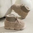 thumbnail image 2 of Lovskoo 2024 Women's And Men's Slippers Winter Warm Padded Outer Wear Thick Bottom Fleece Warm Home Indoor Leisure Non-Slip Warm Thickened Couple Shoes Coffee, 2 of 6