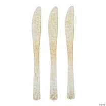 Gold Glitter Plastic Knives - 48 Ct., Birthday, Party Supplies, 48 Pieces