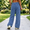 thumbnail image 7 of Women's Fleece Pajama Pants Mid Weight Warm Lounge Bottoms Drawstring Elastic Waist Casual Soft Sleepwear, 7 of 7