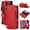 Red, variant on Lunvic for Samsung Galaxy Z Fold 6 Wallet Case, Zipper Purse Folio Cover with 6 Card Slots, Cash Pocket, S Pen Holder & Wristlet Strap, Black