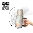 thumbnail image 3 of 40oz Pioneer Flower Floral Print Pattern Insulated Tumbler with Handle, BPA-Free Leak Proof Lid and Straws, Double Wall Vacuum, Hot 12h/Cold 34h, 3 of 6