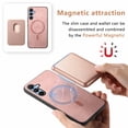 thumbnail image 2 of Dteck Case with Detachable Card Wallet for Samsung Galaxy A55,Magnetic Leather 2 in 1 Removable Card Slot Wallet Case Shockproof Mag Safe Back Cover for Galaxy A55,Pink, 2 of 9