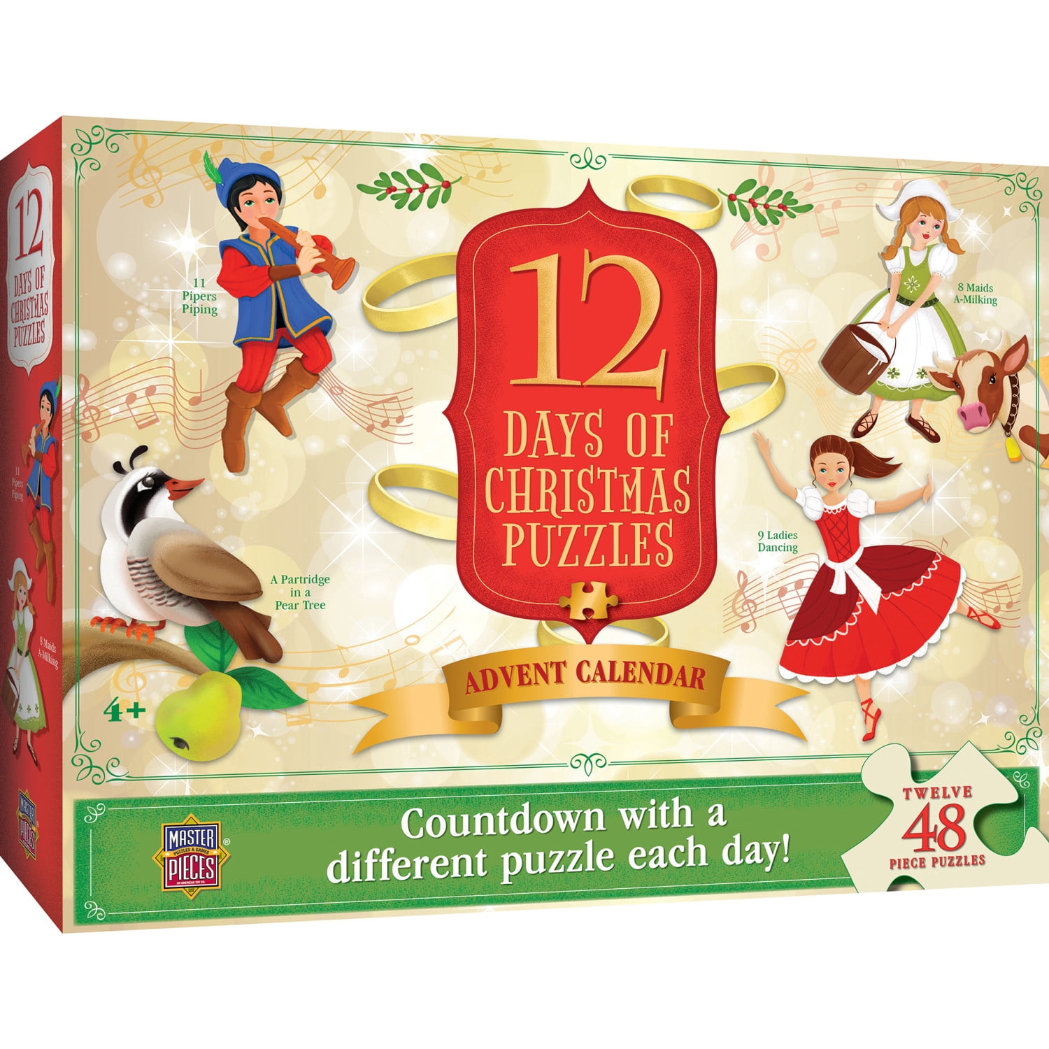 MasterPieces 12 Pack Jigsaw Puzzle - 12 Days of Christmas Puzzles