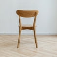 thumbnail image 6 of (Set of 2 pcs) Dining chair wooden FAS grade oak natural wood made in North America 100% dirt-free wood chair solid chair table chair wooden living room chair simple and natural 46.5 * 54 * 80cm, 6 of 20