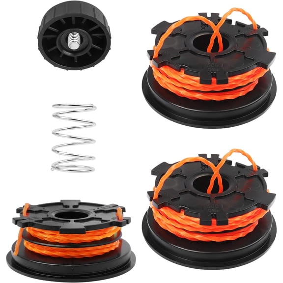 5-Pack 753-1156 Trimmer Line Replacement Kit, 3X 0.095 Pre-Wound Spools Cap Spring, Compatible with 791-180120,  TB22EC,  BL110 Trimmer Heads