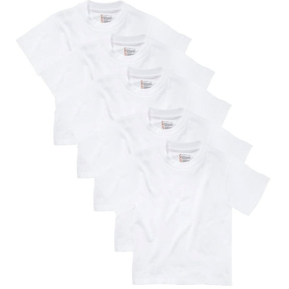 Hanes Crew Tee Undershirts, 5-Pack (Toddler Boys)