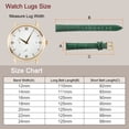 thumbnail image 3 of Uxcell Leather Watch Bands 20mm Classical Embossed Replacement Strap Elegant Vintage Watchband, Green Gold, 3 of 6