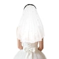 thumbnail image 1 of Oportunidades Únicas 1 Pc Peine de Plástico con Perlas Velo de Novia para Fiesta Malla Blanca, 1 of 5