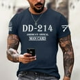 thumbnail image 2 of Men 214 Veterans Printed Round Neck Short Sleeve T Shirt Casual Trend Veterans Retired Short Sleeve T Shirt Top Night Shirts for Men Sleepwear T Shirts Men Pack Big And Tall T Shirts Transfer Paper, 2 of 4