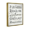 thumbnail image 3 of Stupell Industries Ready For Halloween Spooky Typography Spider Webs Graphic Art Metallic Gold Floating Framed Canvas Print Wall Art, Design by Daphne Polselli, 3 of 5