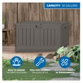 thumbnail image 3 of 50 Gallon Plastic with Molded Lockable Feature and Weathertight Construction for Home, Patio, Lawn, and Garden Storage, Gray, 3 of 5