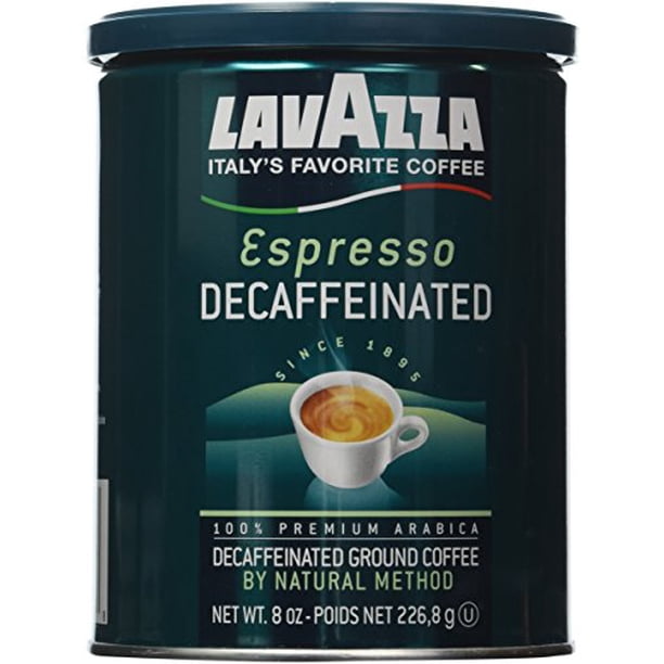 Lavazza Decaffeinated Espresso Ground Coffee, 8 Ounce (Pack of 2