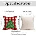 thumbnail image 5 of Red Christmas Throw Pillow Covers Set of 4&nbsp;Red Buffalo Plaid Home Pillow Cover Cotton Linen 18x18 Inch Christmas Decoration Farmhouse Pillow Cases Indoor Decor Sofa Cushion Cover (RBC Set), 5 of 6