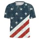 thumbnail image 3 of Hombres Casual cuello redondo Popular 3D bandera digital impresión pulóver Fitness deportes pantalones cortos mangas camiseta blusa Pompotops  oipoqjl32896, 3 of 3