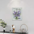 thumbnail image 6 of Farmhouse Lavender Bathroom Flower Decor Wall Art Just Breathe Rustic Hummingbird Floral Purple Pictures Wall Decor Canvas Painting Prints Artwork Home Decorations Framed for Bedroom 12"x16", 6 of 6