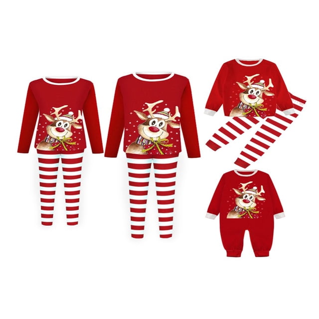 Pyjamas de Noël pour Famille Ensembles Assortis 2022 pour Adultes Enfants Bébé Chien