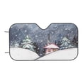 thumbnail image 7 of Goofa Watercolor Winter Landscape For Christmas Printed Car Windshield Sunshade,Foldable Reflective Sun Visor,UV Protection Heat Blocker Sunshade,Car Cooling Accessory-Medium, 7 of 7