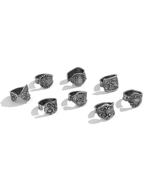 3/5/8 Pcs Vintage Knuckle Rings Set Bohemian Retro Hollow Carved Flower Rings Boho Stackable Chunky Rings Set Y2k Statement Rings Vintage Bohemian Jewelry for Women