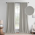 thumbnail image 3 of Exclusive Fabrics  Lounge Embossed Velvet Curtains - Room Darkening Rod Pocket Curtain for Bedroom & Living Room (1 Panel) 50 X 108 - Pewter, 3 of 5