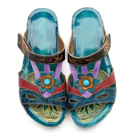Bohemians Style Fashion Non-Slip Wedges Sandals Women'S Slide Wedges ...