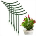 thumbnail image 2 of Paquete de 10 Estacas para Plantas de Soporte para Plantas, Anillo de Soporte para Plantas Semicircular de PláStico, Soporte para Jaula de Plantas, Maceta Trepadora, 2 of 5