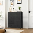 thumbnail image 2 of Modern 8 Drawer Fabric Dresser, Chest of Drawer Organizer Storage Cabinet for Bedroom Clothes Closet, Entryway,Black, 2 of 8