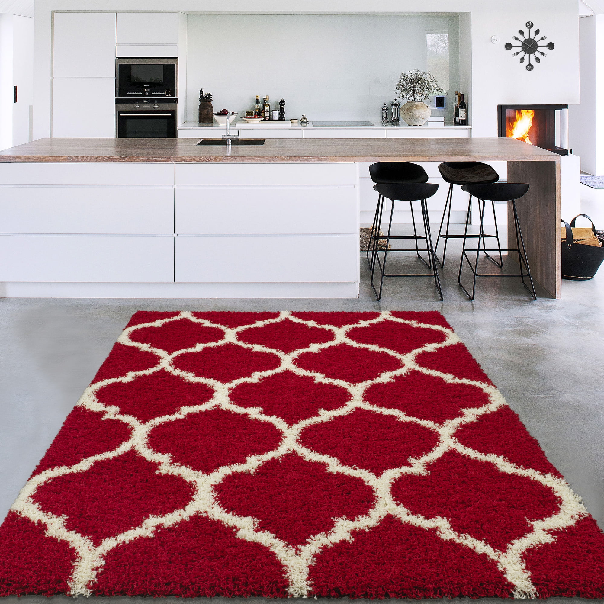 New Collection Contemporary Moroccan Trellis Design Floor Rugs Carpets All Sizes 