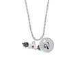 thumbnail image 2 of Delight Jewelry Silvertone Enamel Nurse Hat with Wings Silvertone Script Initial Disc - V - Charm Necklace, 20"+3", 2 of 4