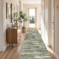 thumbnail image 1 of 3x12 Hallway Runner Long Rug - Modern Abstract Machine Washable Rugs with Non Slip Backing Indoor Ultra Soft Carpet for Kitchen Living Room Entry Home Decor Floor Mat for Bathroom Laundry 3x12 Green, 1 of 8