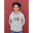 thumbnail image 2 of Buon Ferragosto Brush Paint Hoodie Women -Image by Shutterstock, Female Small, 2 of 4