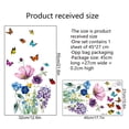 thumbnail image 4 of Pegatinas para ventanas: 1 magníficas pegatinas electrostáticas decorativas con patrón de flores de mariposa para evitar que los pájaros golpeen sus ventanas, 4 of 5