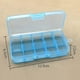 thumbnail image 1 of 10 Grids Clear Plastic Organizer Jewelry Storage Box with Removable Grid Compartment Container for Beads Earrings New Yellow, 1 of 3