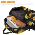 thumbnail image 2 of Sunflowers Printing Mini Backpack，Small Backpack Purse For Women,Rope Crossbody Shoulder Bag (Black Sunflower), 2 of 8