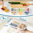 thumbnail image 5 of TAIHUIMY 20 PCS 8.8oz Reusable Snack Containers with Lids, 3 Compartment Condiment Snack Pack Containers, 5 of 7