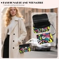 thumbnail image 3 of KUIFORTI Abstract Graffiti Crossbody Leather Bags for Women Functional Woman Shoulder Bag Handbags Casual Functional Small Bag with Removable Chain for Daily Life, 3 of 7