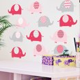 thumbnail image 5 of 4 pegatinas de pared con diseño de elefante rosa pequeño, pegatinas murales para dormitorio, sala de estar, pared de TV, 5 of 5