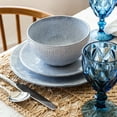 thumbnail image 6 of over&back Dinnerware Set - Stoneware Dish Set with Dinner Plates, Salad Plates, Dinner Bowls - 12-Piece All-Occasion Place Settings - Ridge Rim | Light Blue, 6 of 7