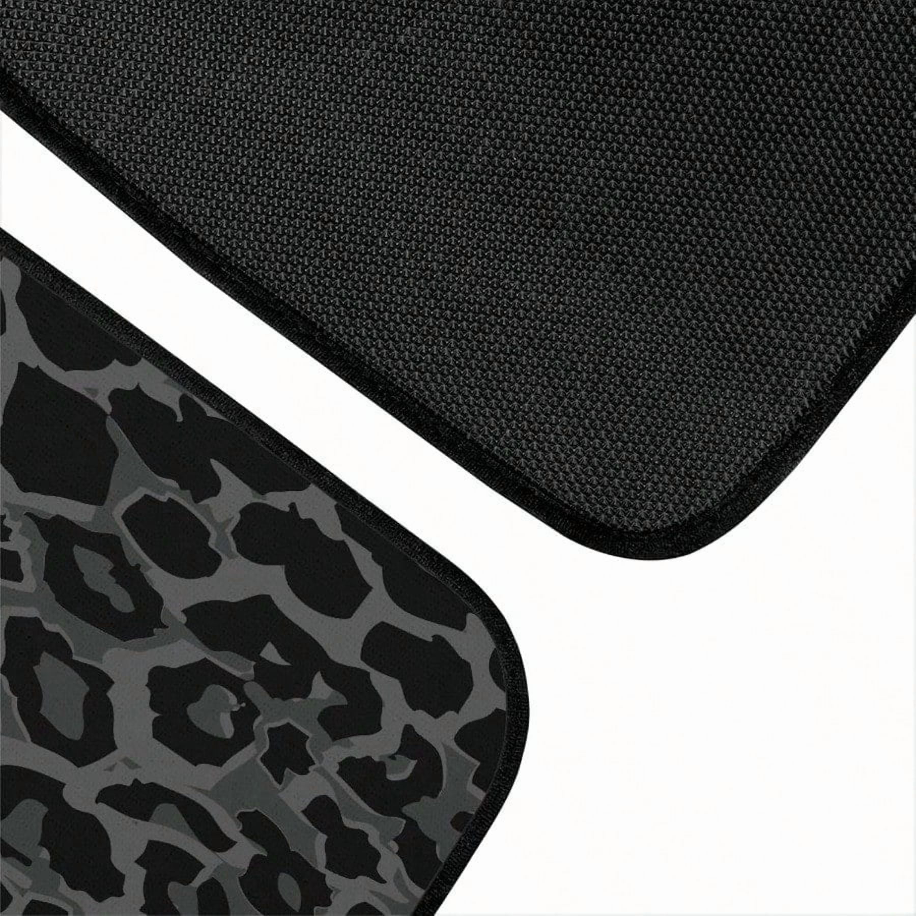 Black Green Leopard Print Car Floor Mats Universal Abstract Cheetah Pattern Wild Animal Skin Texture Floor Mats for Cars Front Rear Car Foot Rugs Cute Car Accories for Trucks SUV Sedans