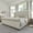 Cream, variant on VANACC Queen Size Platform Bed Frame, Velvet Upholstered Sleigh Bed with Scroll Wingback Headboard & Footboard/Button Tufted/No Box Spring Required/Easy Assembly/Black