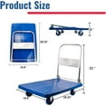 thumbnail image 2 of 440LBS Foldable Heavy Duty Moving Hand Push Cart Dolly Flatbed Platform Truck with Wheels for Loading Storage Home Warehouse Garage Logistics Express, 2 of 7