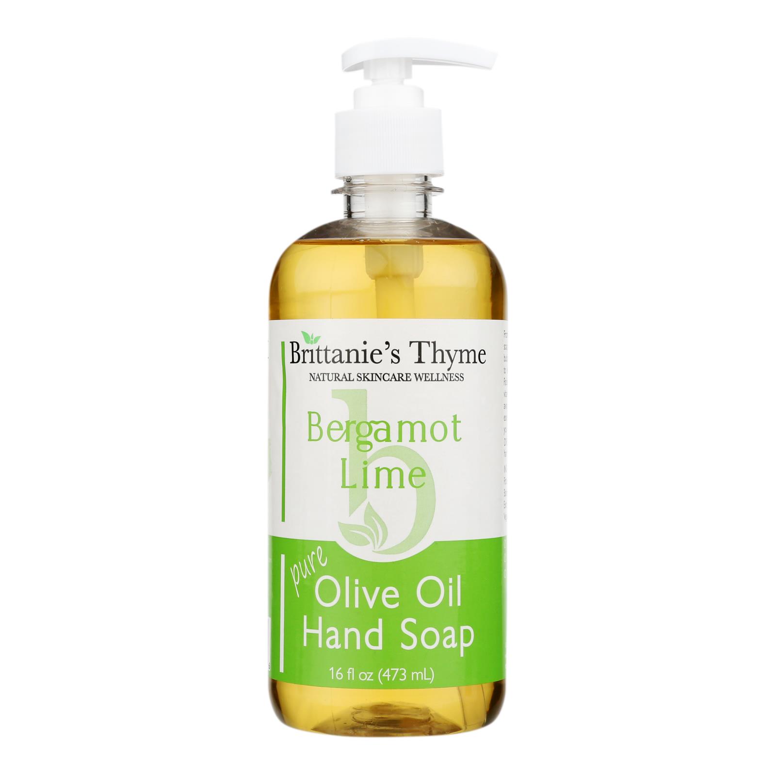Brittanie's Thyme Liquid Hand Soap Bergamont Lime 16 oz